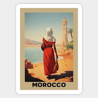 Maroc Affiche rétro - pub - vintage - Sticker
